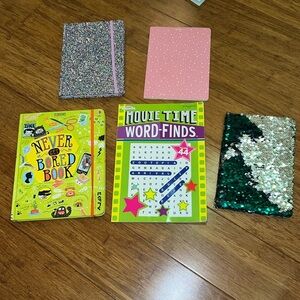 Bundle of 3 journals and 2 busy books new!
